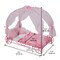 Badger Basket Royal Carriage Metal Doll Bed with Canopy, Bedding and LED Lights - Pink/White/Stars